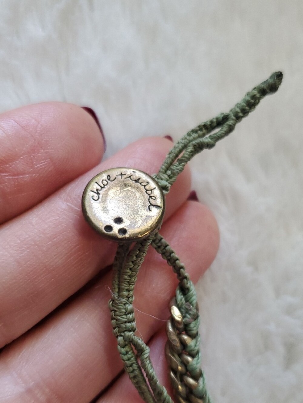 Chloe + Isabel Gunmetal and Olive Beaded Long Necklace